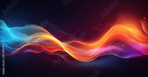 abstract colorful wave background photo