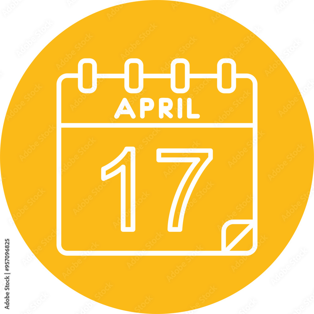 17 April Vector Icon Design 17 April Vector Icon Design