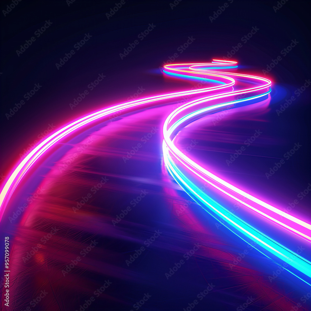 Neon Pink Energy Flow symbolizing AI Data Transfer - Generativ AI Neon Pink Energy Flow symbolizing AI Data Transfer - Generativ AI