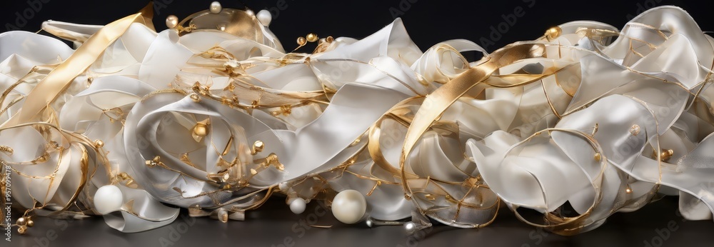 white and gold ribbon white and gold ribbon