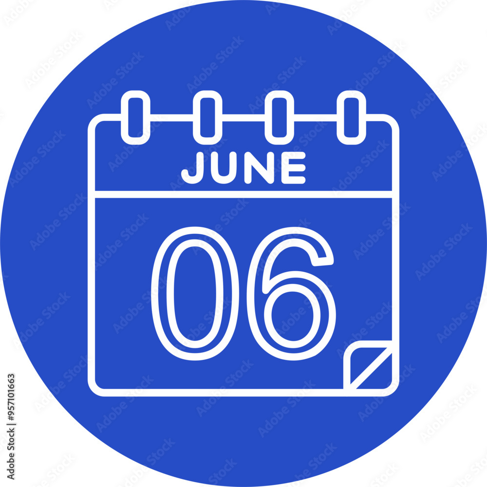 6 June Vector Icon Design 6 June Vector Icon Design