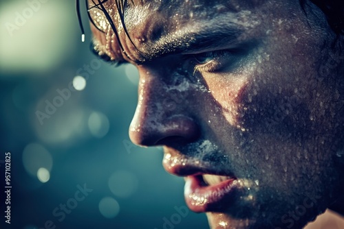 Exhausted Athlete Close-up
