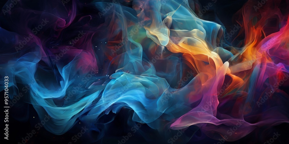 Fototapeta premium colorful smoke wallpapers hd