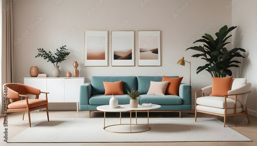 Photo interior modern design room 3d illustration Photo interior modern design room 3d illustration