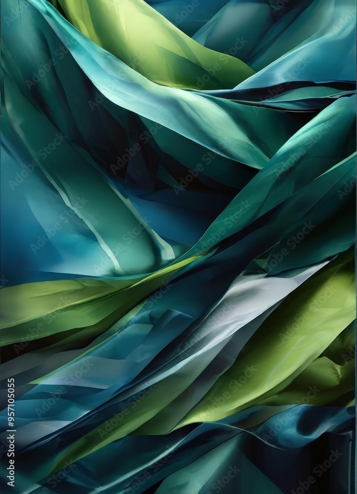 Obraz premium abstract background with green and blue colors