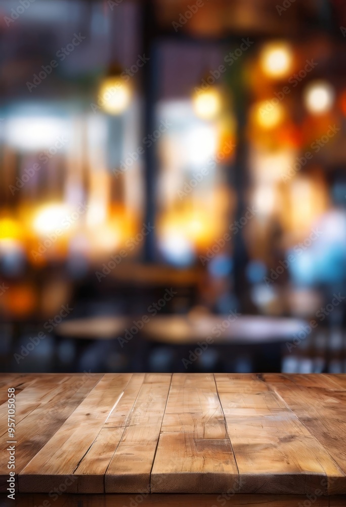 wooden table top with blurred blurry background wooden table top with blurred blurry background