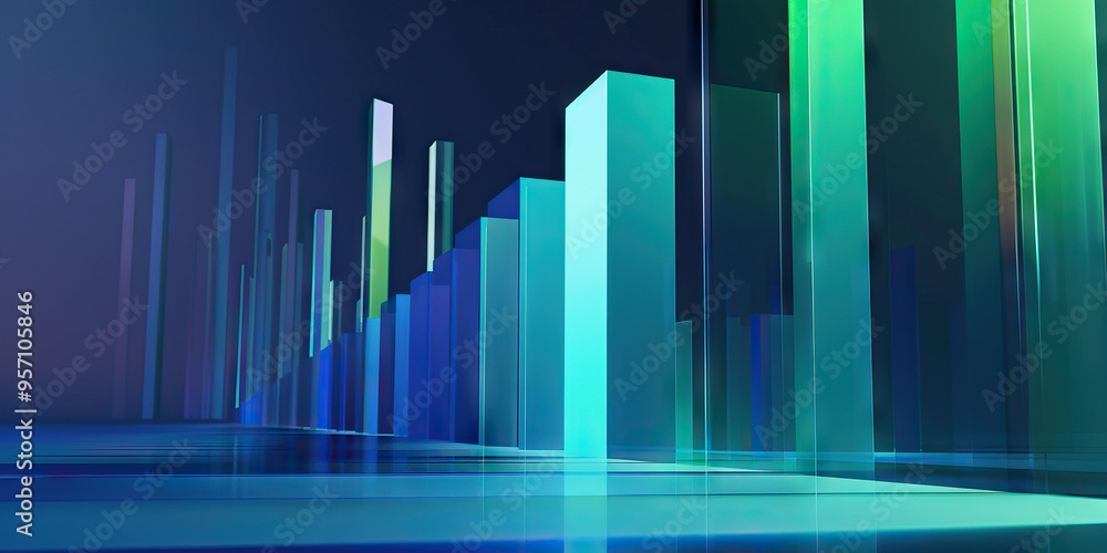 Diversity and Inclusion Efforts Show Promise - Bar Chart in Blue and Green Diversity and Inclusion Efforts Show Promise - Bar Chart in Blue and Green