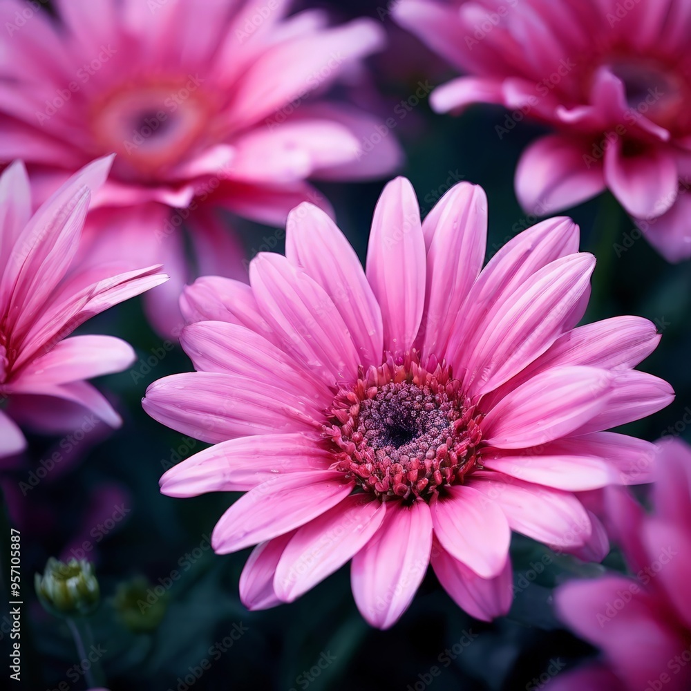 pink flowers with green leaves pink flowers with green leaves