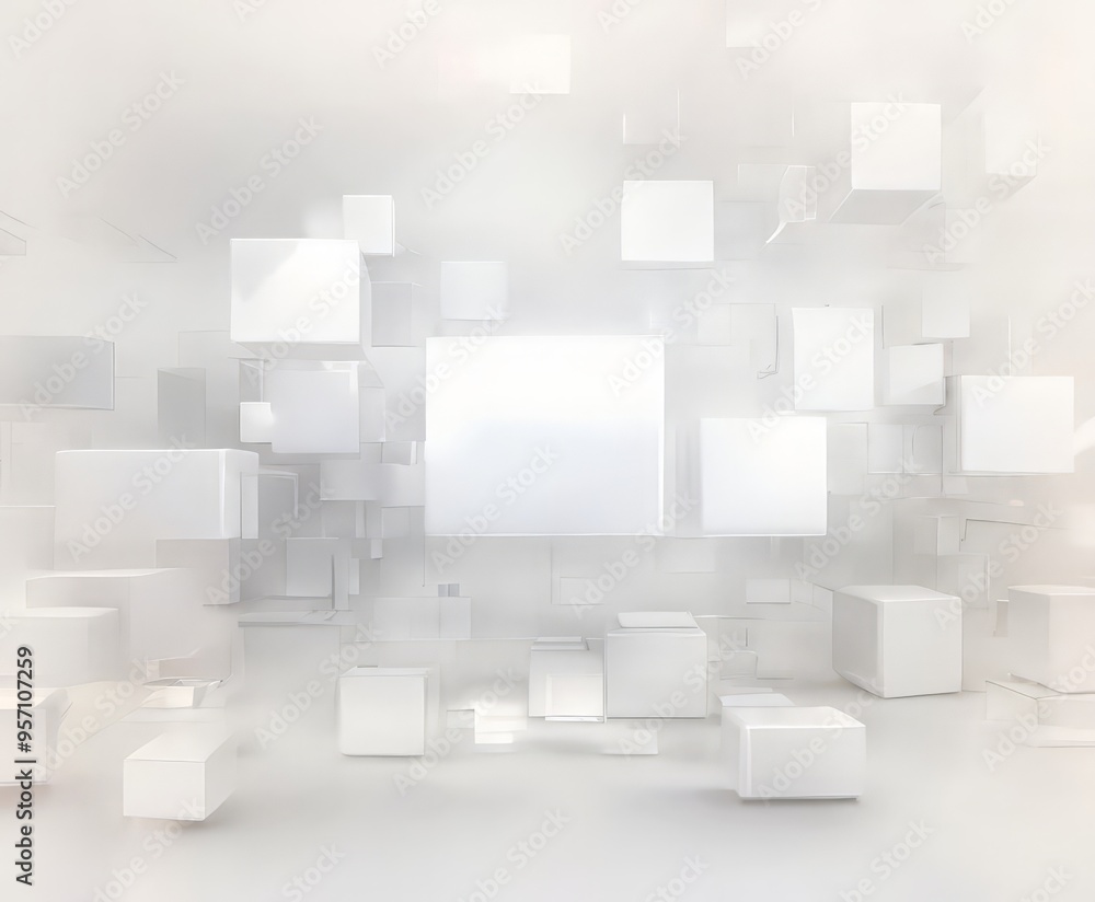 abstract white cubes background abstract white cubes background
