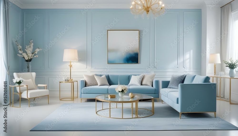 Fototapeta premium Photo interior modern design room 3d illustration