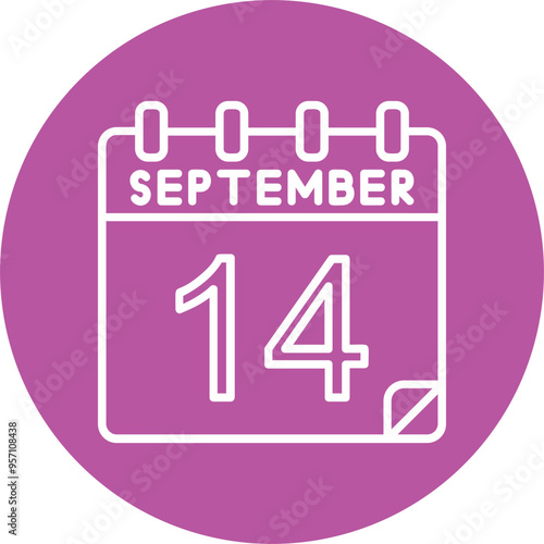 14 September Vector Icon Design