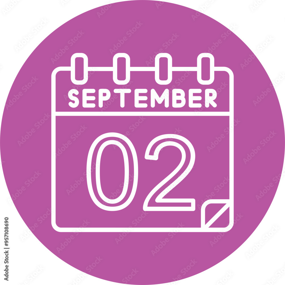 2 September Vector Icon Design