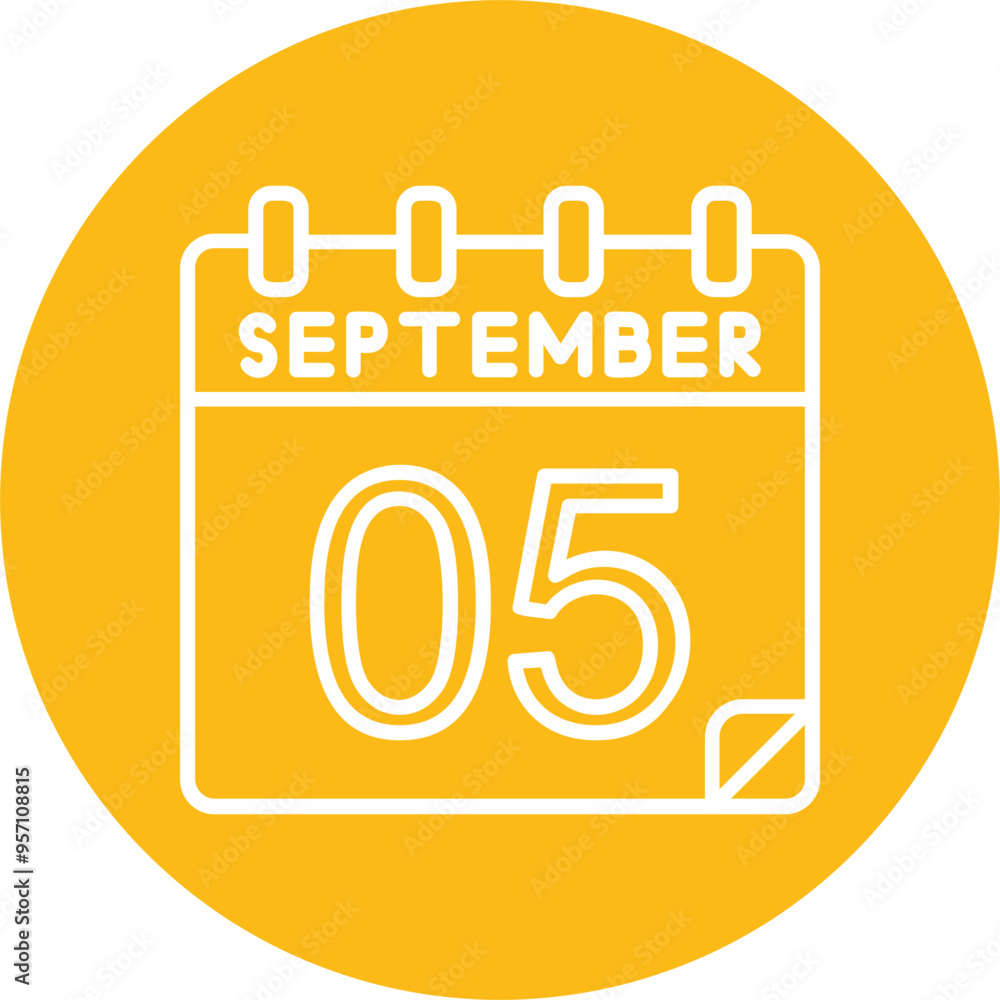 5 September Vector Icon Design 5 September Vector Icon Design