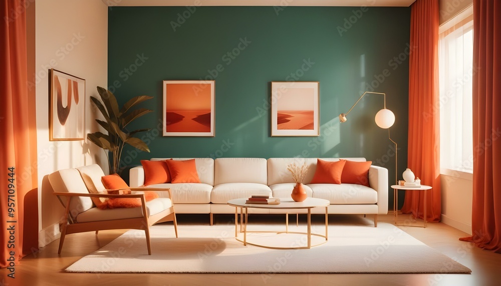 Photo interior modern design room 3d illustration Photo interior modern design room 3d illustration