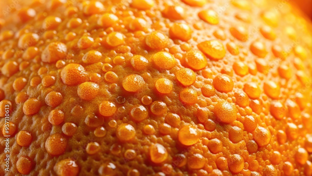 Vibrant close-up of natural orange peel texture showcasing intricate pores, tiny hairs, and subtle oil droplets on a brightly lit, smooth, and rounded surface. Vibrant close-up of natural orange peel texture showcasing intricate pores, tiny hairs, and subtle oil droplets on a brightly lit, smooth, and rounded surface.