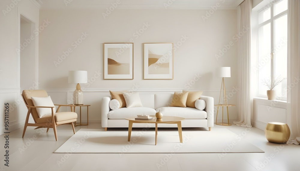 Photo interior modern design room 3d illustration Photo interior modern design room 3d illustration