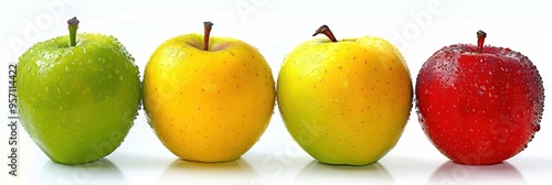 Apple fruit over white background