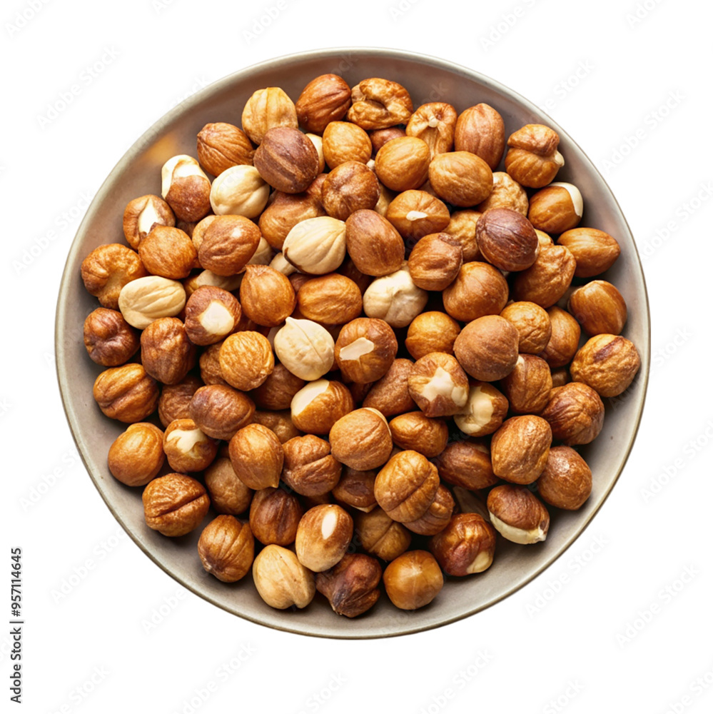 Fox nuts on plate isolated on transparent background. Fox nuts on plate isolated on transparent background.