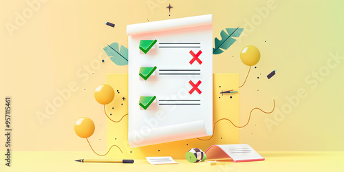 Safety training progress chart, indicating progress in mandatory courses with a green checkmark and a red x, on a light yellow background.