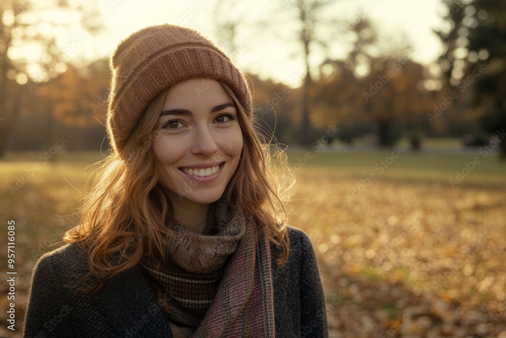 Stunning portrait of an elegant female throwing autumn leaves with happiness Stunning portrait of an elegant female throwing autumn leaves with happiness