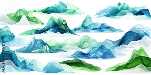 Wallpaper Mural Company mission statement poster, showcasing key values and goals in various shades of blue and green, against a white background. Torontodigital.ca