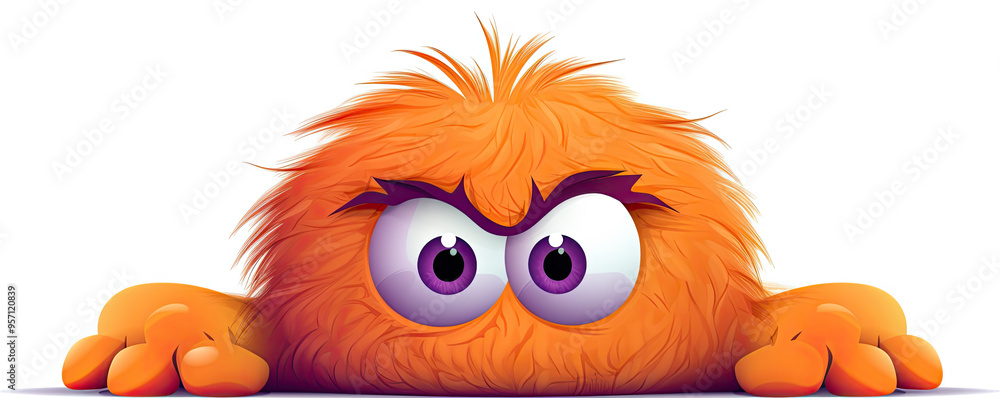 whimsical cartoon monsters in various colors and expressions on white backdrop, appealing to kids and creative designs.