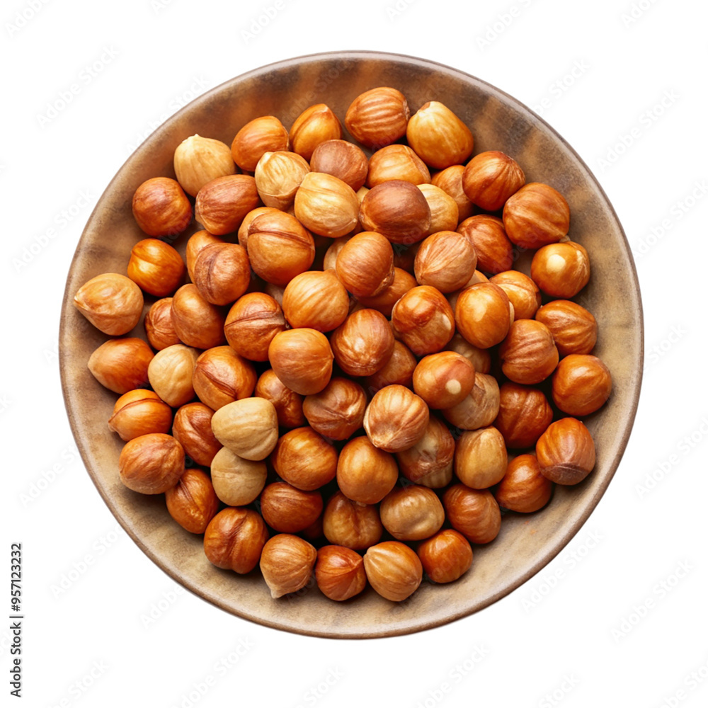 Fox nuts on plate isolated on transparent background. Fox nuts on plate isolated on transparent background.