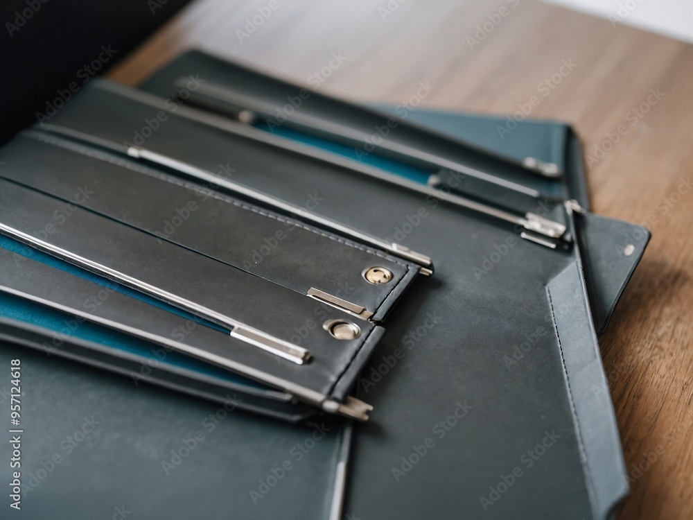 Open and Closed Folder from Above, Clean and Organized Open and Closed Folder from Above, Clean and Organized