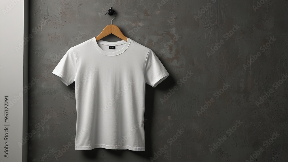 Free photo New t-shirt mockup with copy space on gray background Free photo New t-shirt mockup with copy space on gray background