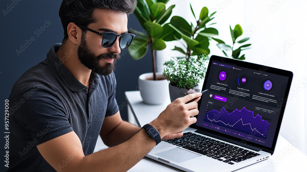 Developer tweaking website SEO settings on a dashboard, search engine optimization focus, web performance enhancement Developer tweaking website SEO settings on a dashboard, search engine optimization focus, web performance enhancement
