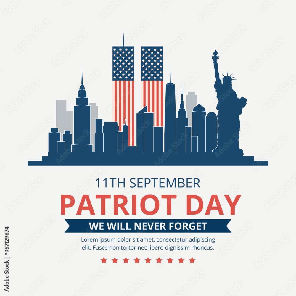 Illustration for september 11 patriot day celebration Illustration for september 11 patriot day celebration