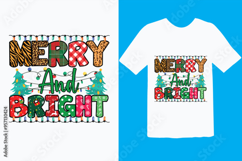 Christmas T shirt design or Lettering Christmas t shirt design template or Typography Santa T shirt design vector for the Christmas lover warm advance wishes for merry Christmas