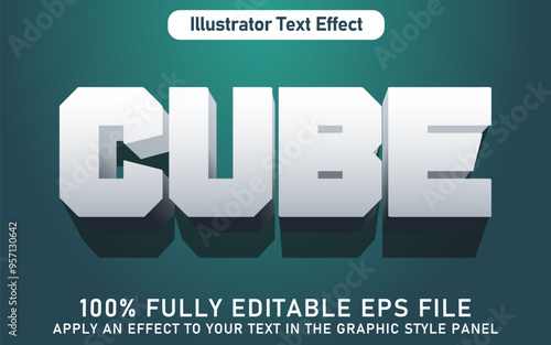 EDITABLE CUBE TEXT EFFECT