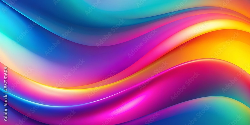Abstract Colorful Waves Vibrant Gradient Shapes, Digital Illustration, Abstract, Gradient, Waves Abstract Colorful Waves Vibrant Gradient Shapes, Digital Illustration, Abstract, Gradient, Waves