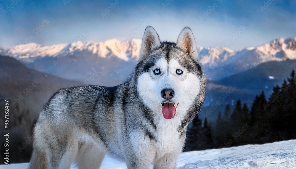 Very smart, intelligent and cute Siberian husky breed Very smart, intelligent and cute Siberian husky breed