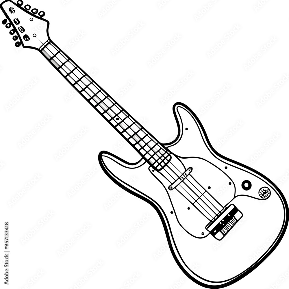 Fototapeta premium Vector Design of Fender Electric Guitar