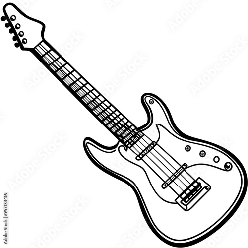 Vector Design of Fender Electric Guitar