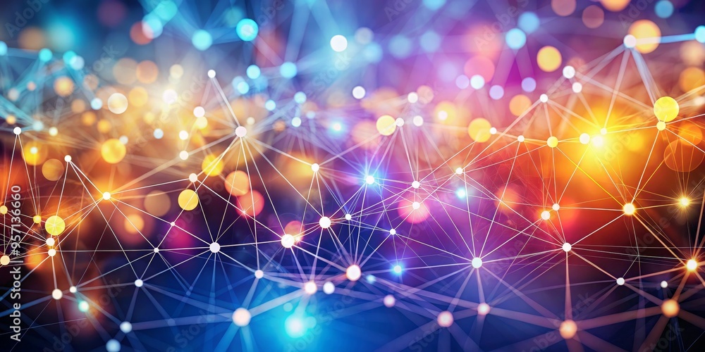 Interconnected Lights in a Network of Abstract Lines, Bokeh, Glow, Abstract Network , network, bokeh, light Interconnected Lights in a Network of Abstract Lines, Bokeh, Glow, Abstract Network , network, bokeh, light