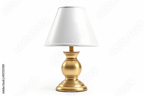 Elegant isolated table lamp on a white background for modern home decor inspiration