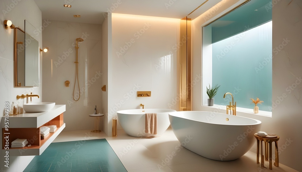 Photo interior modern design room 3d illustration Photo interior modern design room 3d illustration