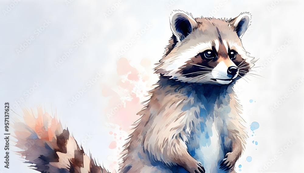 portrait of a raccoon portrait of a raccoon