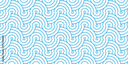 	
Overlapping creative diamond circle abstract blue pattern background with waves texture. geometric digital fabric pattern circles floral and spiral round lapping blue retro background.