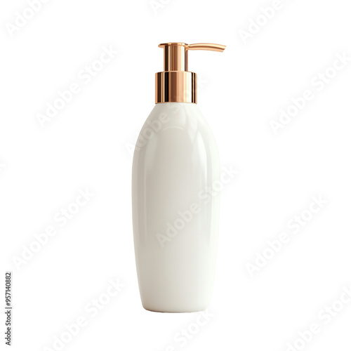 Luxury body lotion product mockup, isolated on white background