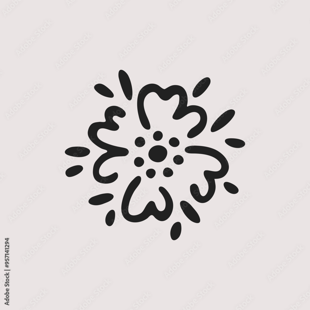 Handdraw flower illustration. Simple contour vector illustration for cosmetics, perfumeries, packaging and postcard. Handdraw flower illustration. Simple contour vector illustration for cosmetics, perfumeries, packaging and postcard.