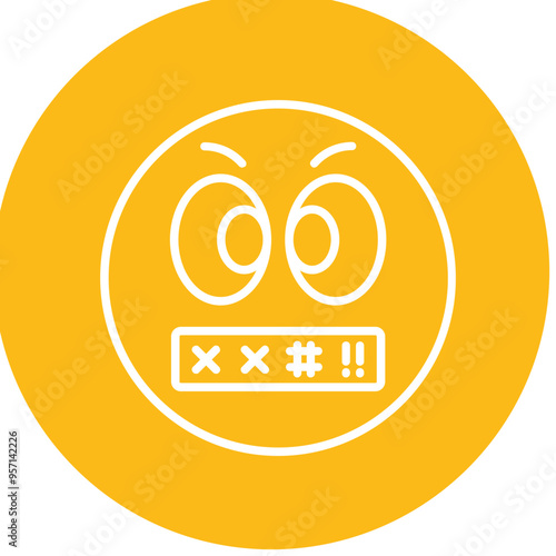 Swearing Vector Icon Design