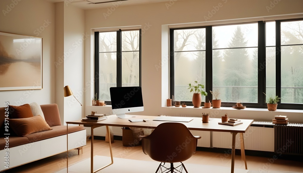 Photo interior modern design room 3d illustration Photo interior modern design room 3d illustration