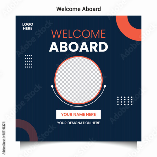 Welcome Aboard Social Media Post Design Welcome To The Team