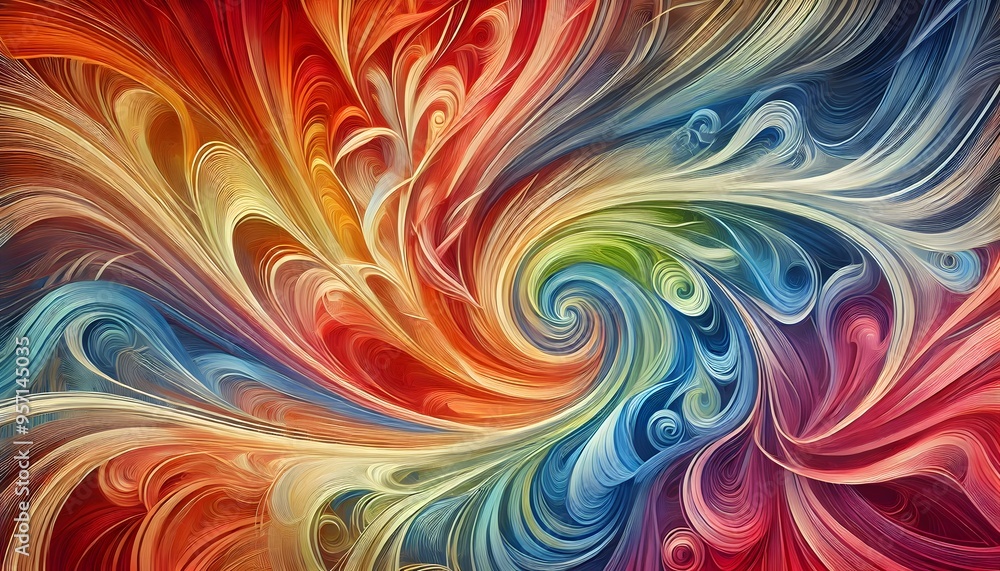 Vibrant abstract fractal artwork featuring dynamic swirling patterns in a spectrum of bright colors, creating a sense of motion and energy. Vibrant abstract fractal artwork featuring dynamic swirling patterns in a spectrum of bright colors, creating a sense of motion and energy.