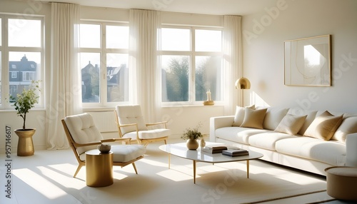 Photo interior modern design room 3d illustration