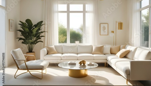 Photo interior modern design room 3d illustration